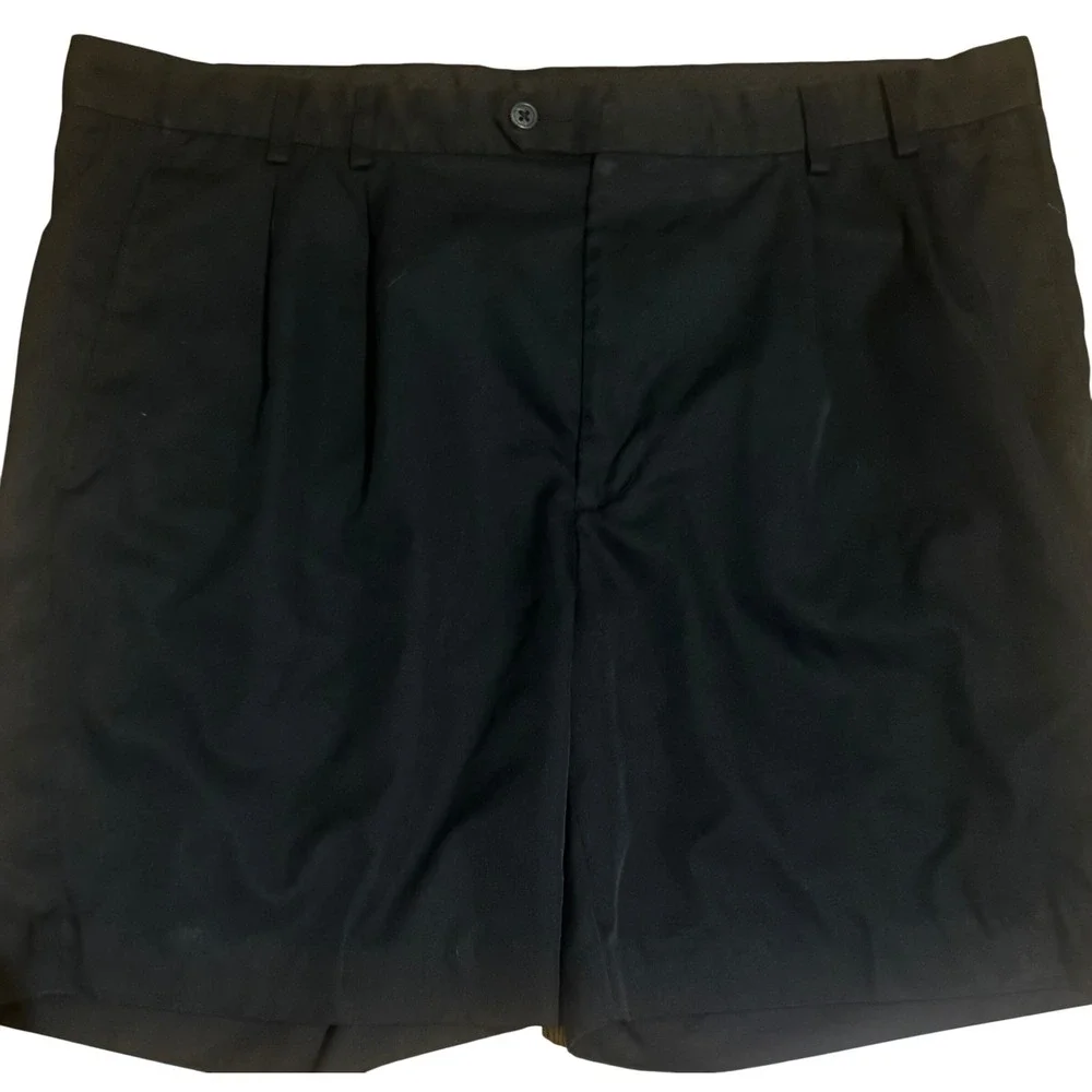 Cutter & Buck Mens Black CB DryTec Pleated Performance Golf Shorts Size 38 light